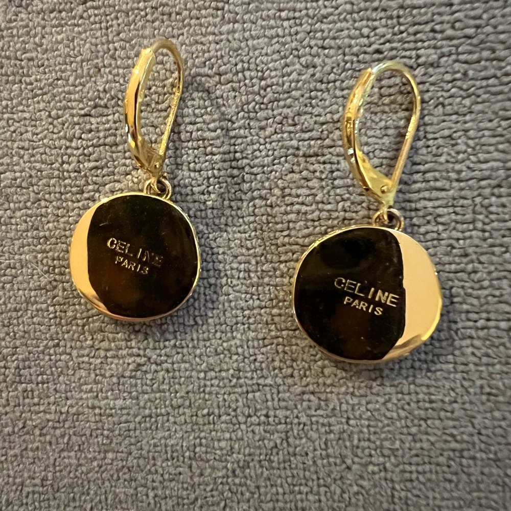 Celine Gold tone Earrings with crystals